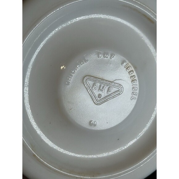 Original BMF Bierseidel Stein w/lid Milk Glass BMF Vintage Hunters - Picture 6 of 6